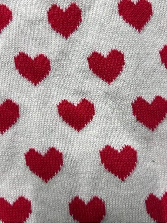 Baby Girl Cat & Jack Cream Overalls Hearts Valentine’s Day Size 9-12 Months - Picture 2 of 3